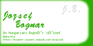 jozsef bognar business card